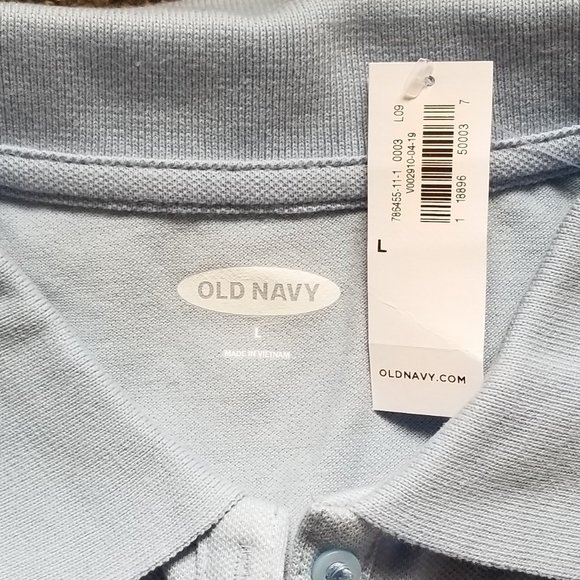 Old Navy Light Blue Short Sleeve Polo NWT - Picture 2 of 2